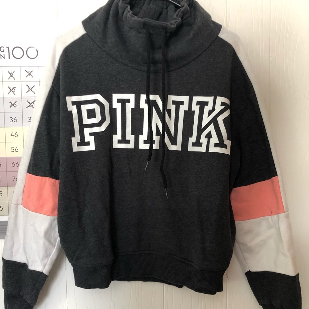PINK cowl neck hoodie
